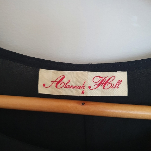 Alannah Hill Black Blouse Size 8 - Picture 3 of 8